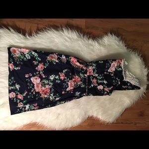 Blue Floral Lace Dress.